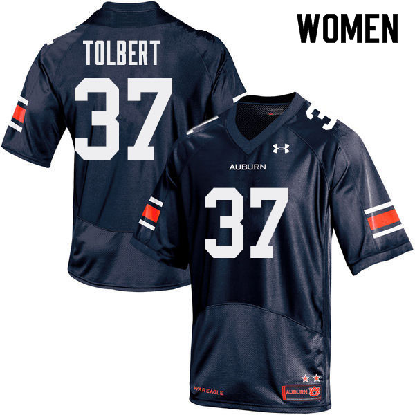 Women Auburn Tigers #37 C.J. Tolbert College Football Jerseys Sale-Navy